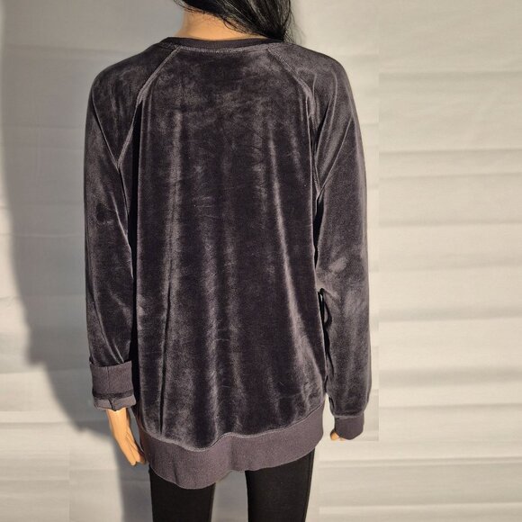MUK LUKS velour top, super soft, Dark Gray in size 2XL - Picture 3 of 15